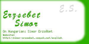 erzsebet simor business card